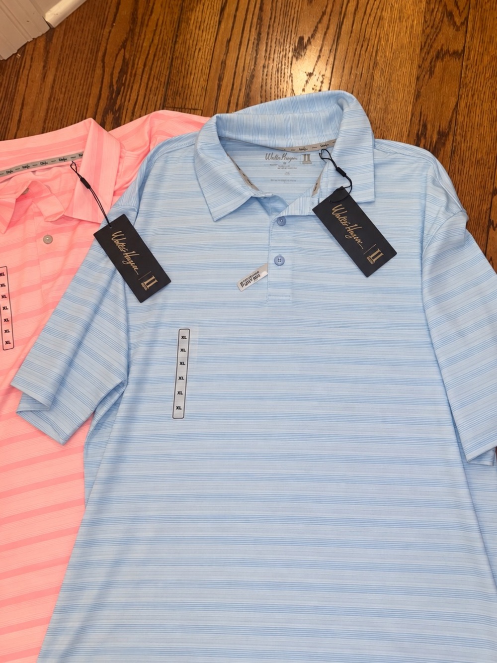 Walter Hagen Men’s Golf Polos Size XL NWT – Lot of 2 Pink & Blue
